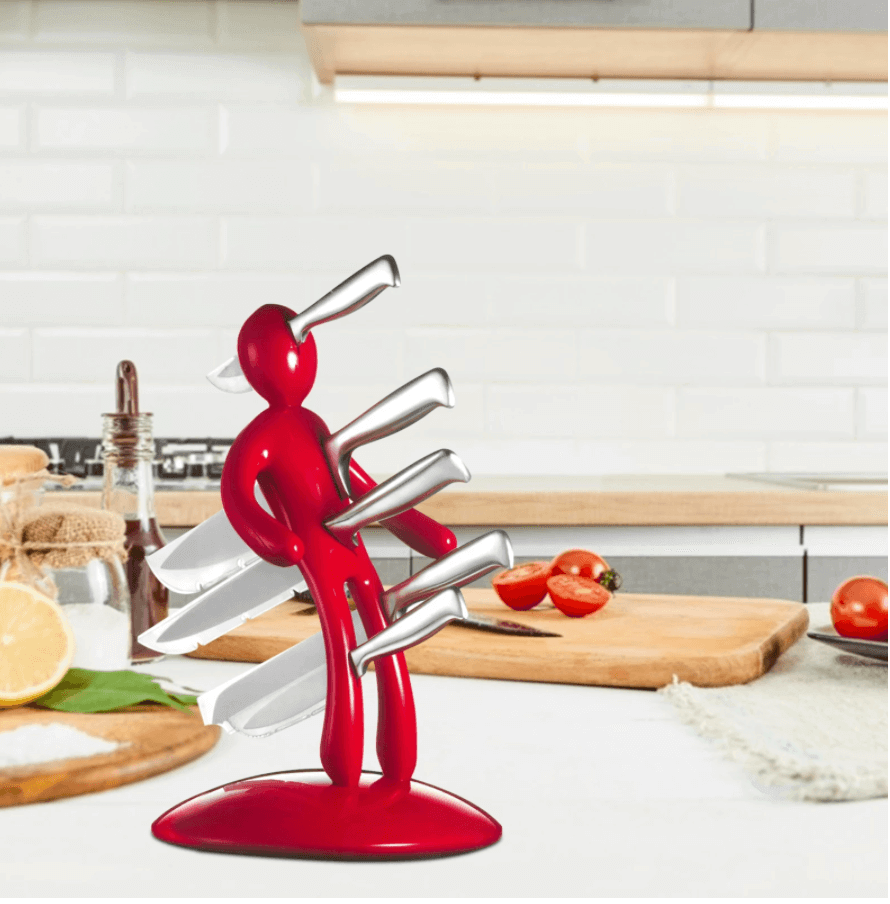 Man Kitchen Cutlery Knife Block Holder - MaviGadget