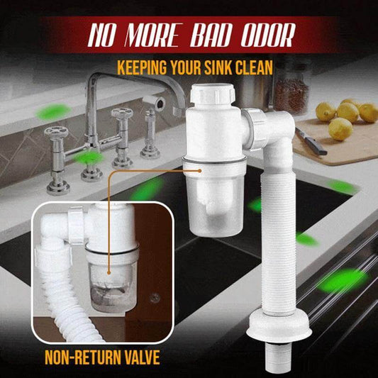 Odor-free Bathroom Kitchen Expandable Filter Pipe - MaviGadget