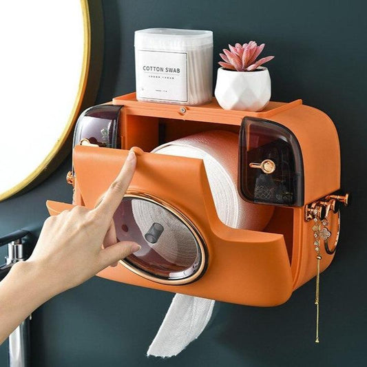 Wall Mounted Camera Shape Bathroom Tissue Box