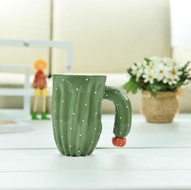 3D Cactus Style Ceramic Coffee Mugs - MaviGadget