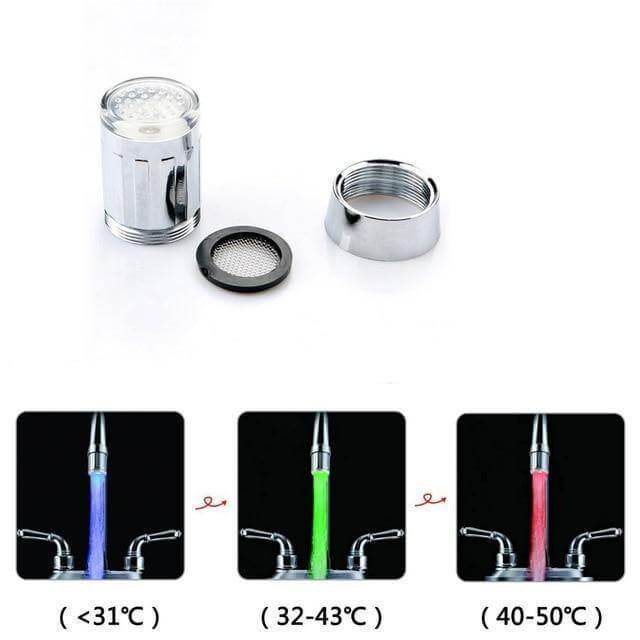 Colorful Temperature Sensor Faucet Tap - MaviGadget