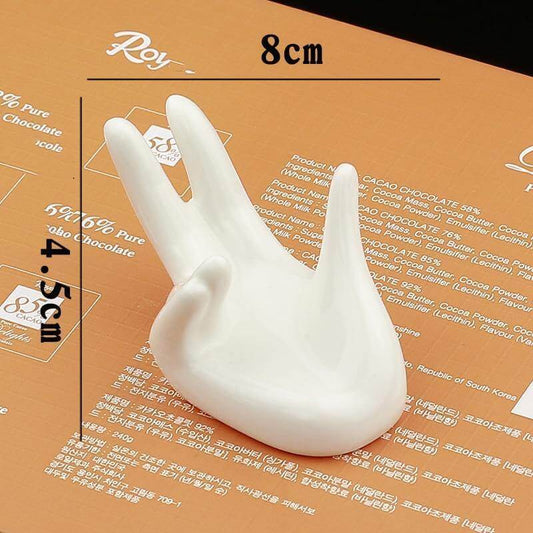 Hand Shape Ceramic Egg Cup Holder - MaviGadget