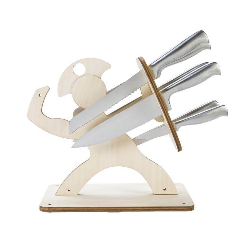 Solider Wooden Knife Holder - MaviGadget