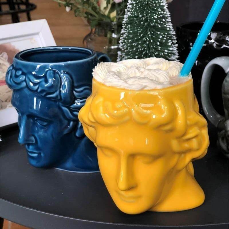 Ceramic Antique Greek Head Mug - MaviGadget