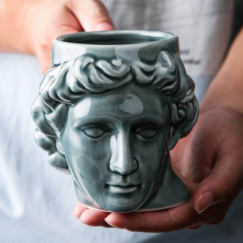 Ceramic Antique Greek Head Mug - MaviGadget