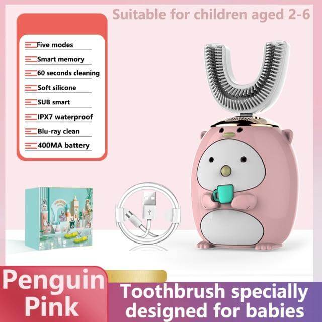 Smart Ultrasonic Silicone Toothbrush for Kids - MaviGadget