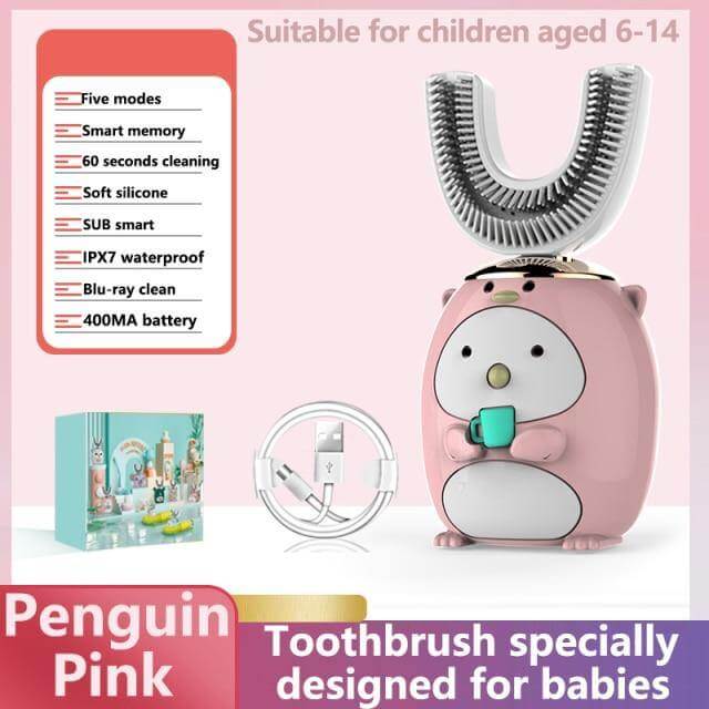 Smart Ultrasonic Silicone Toothbrush for Kids - MaviGadget