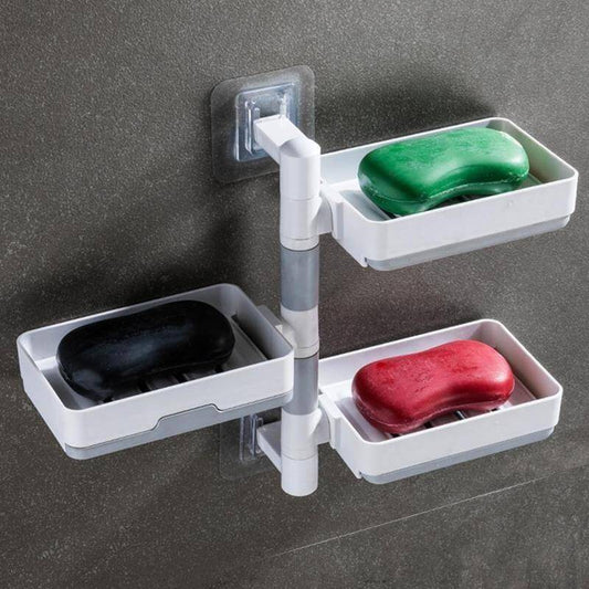 Wall-Mounted Multi Layer Rotatable Soap Holder - MaviGadget