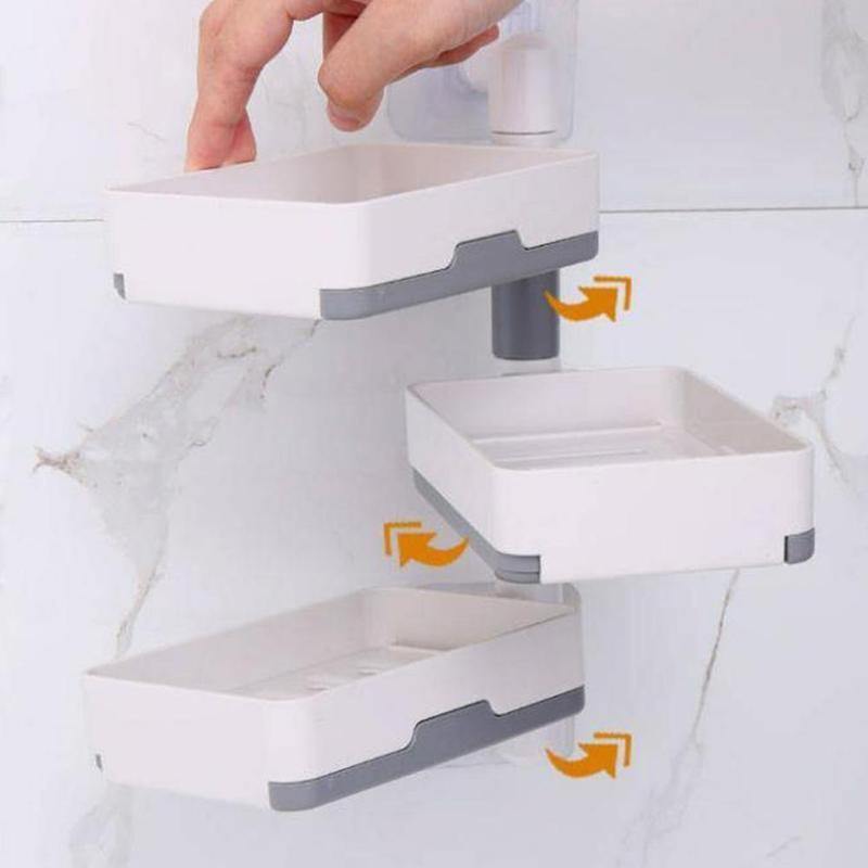 Wall-Mounted Multi Layer Rotatable Soap Holder - MaviGadget