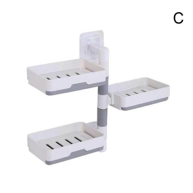 Wall-Mounted Multi Layer Rotatable Soap Holder - MaviGadget