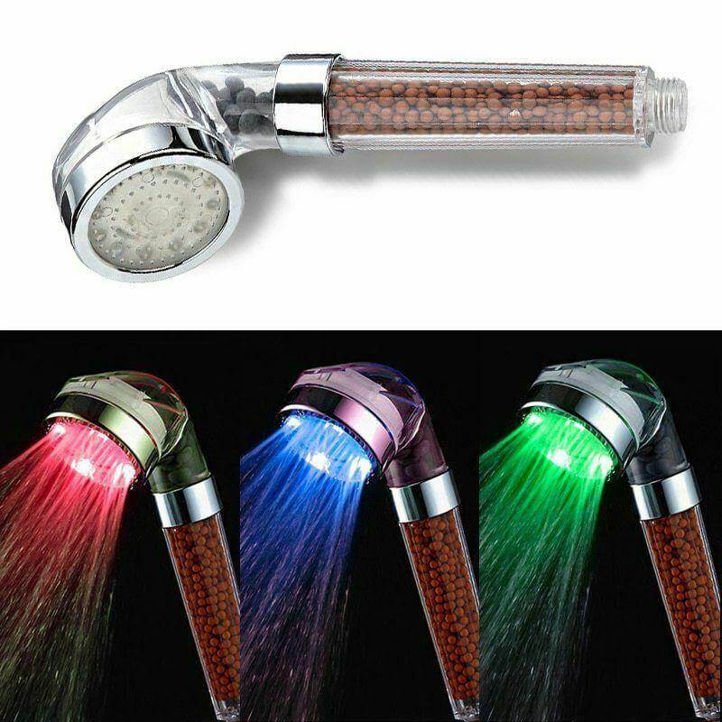 Colorful Rainfall High Pressure Negative Ion Led Shower Head - MaviGadget