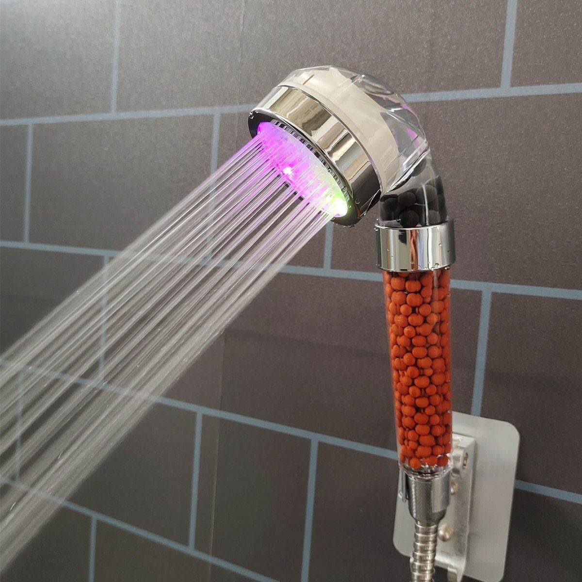 Colorful Rainfall High Pressure Negative Ion Led Shower Head - MaviGadget