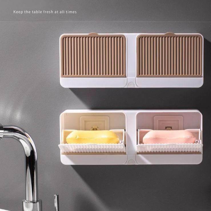 Creative Double Storage Wall Mounted Soap Box - MaviGadget