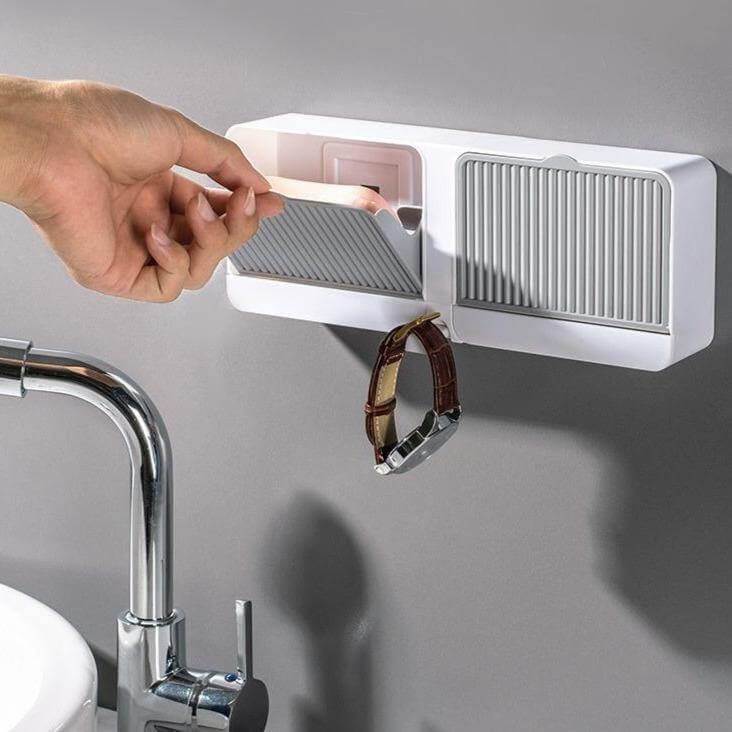 Creative Double Storage Wall Mounted Soap Box - MaviGadget