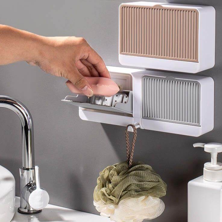 Creative Double Storage Wall Mounted Soap Box - MaviGadget