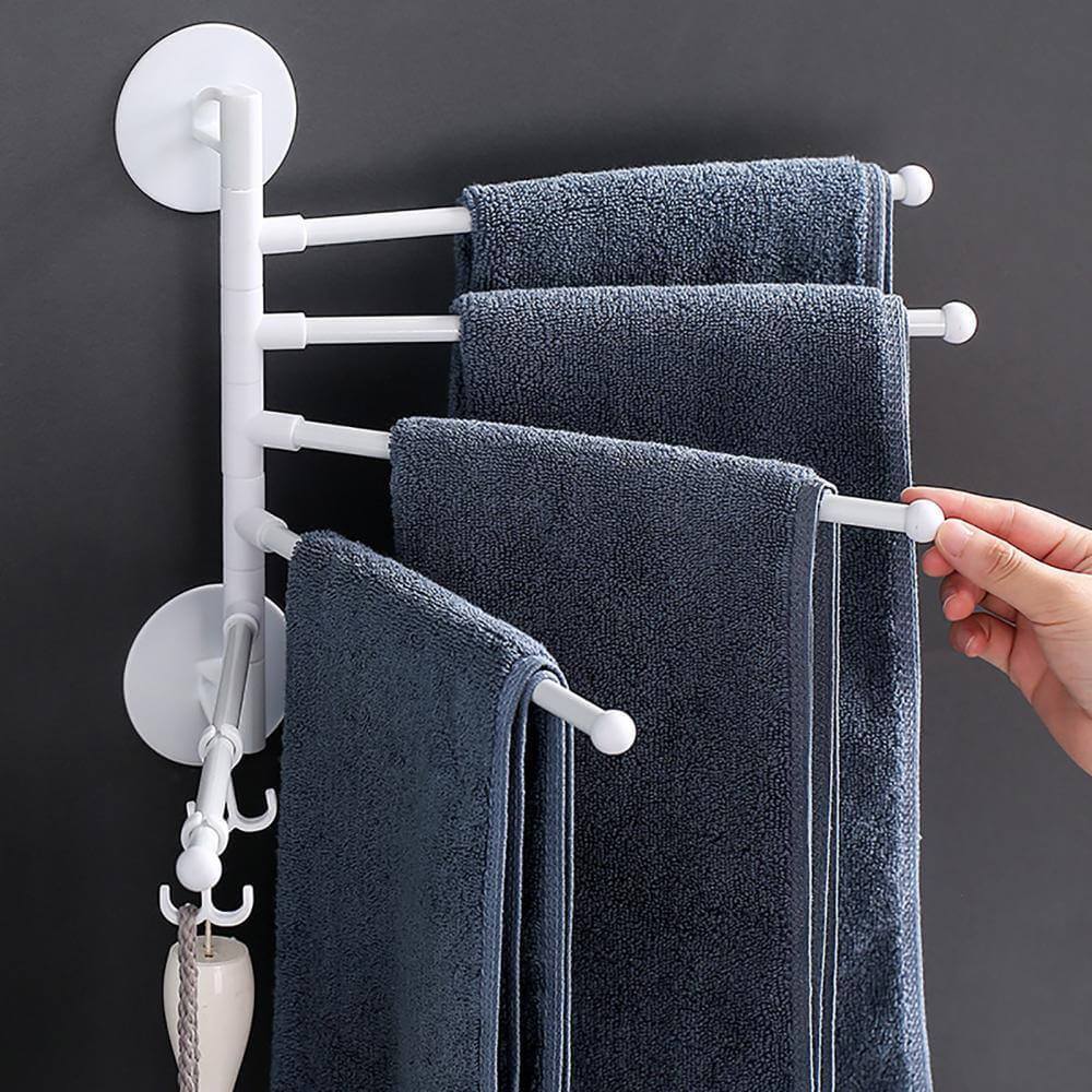 Wall-Mounted Rotating Multi-Layer Towel Rack - MaviGadget