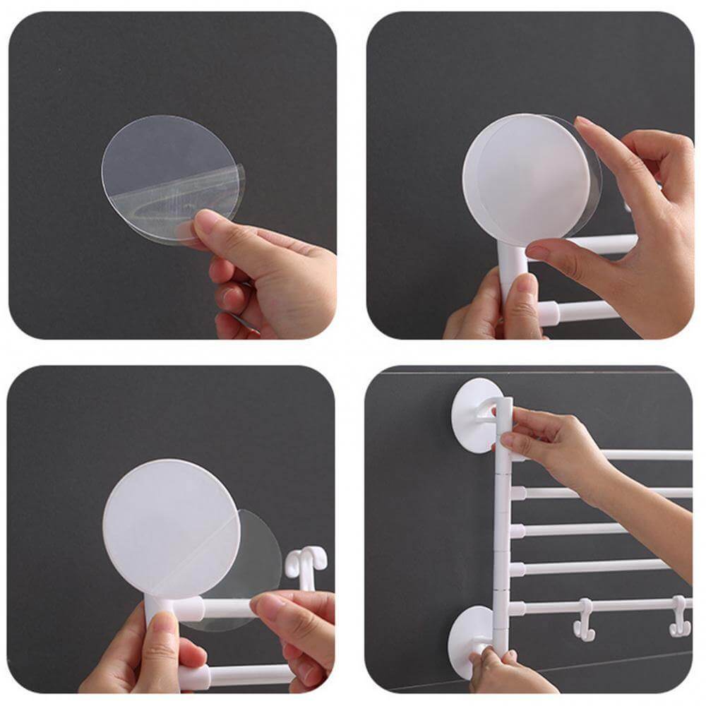 Wall-Mounted Rotating Multi-Layer Towel Rack - MaviGadget