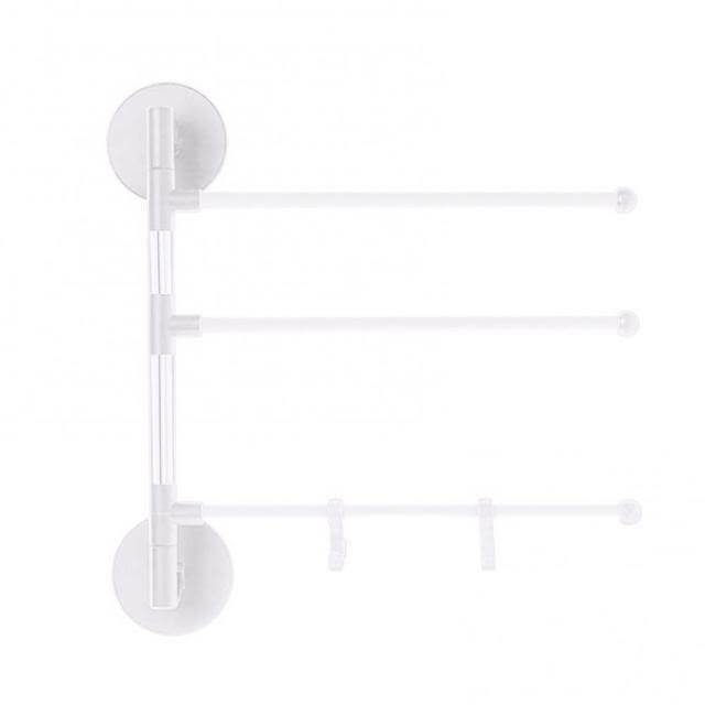 Wall-Mounted Rotating Multi-Layer Towel Rack - MaviGadget