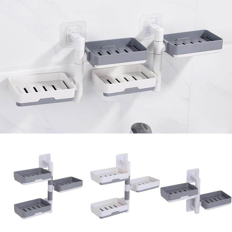 Wall-Mounted Multi Layer Rotatable Soap Holder - MaviGadget