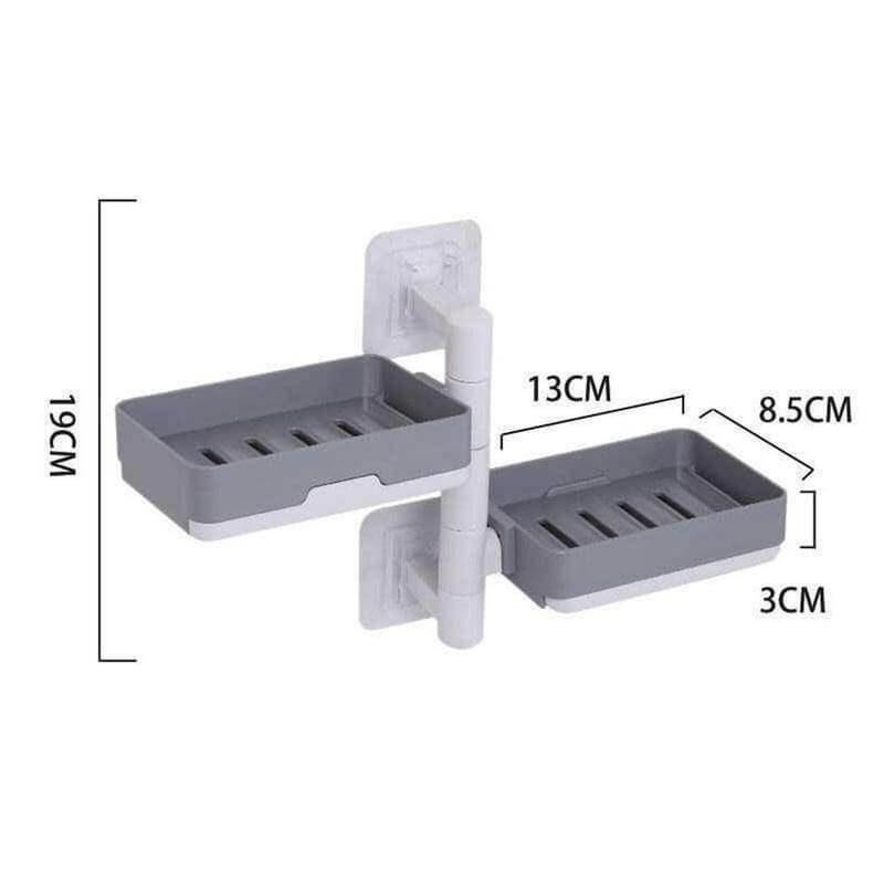 Wall-Mounted Multi Layer Rotatable Soap Holder - MaviGadget