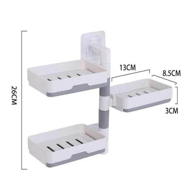 Wall-Mounted Multi Layer Rotatable Soap Holder - MaviGadget