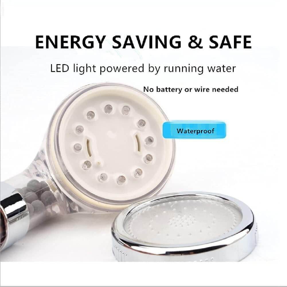 Colorful Rainfall High Pressure Negative Ion Led Shower Head - MaviGadget