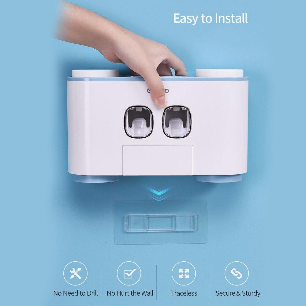 Wall-Mounted Smart Toothpaste Storage Dispenser - MaviGadget