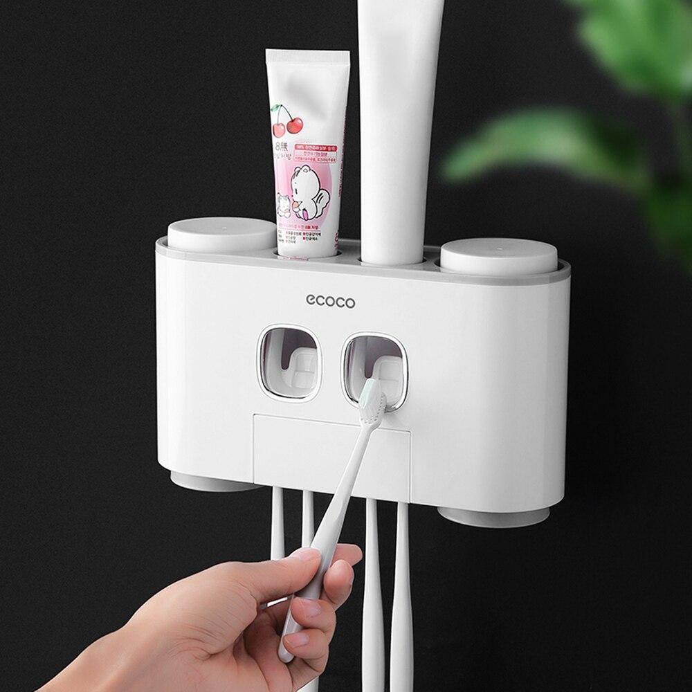 Wall-Mounted Smart Toothpaste Storage Dispenser - MaviGadget