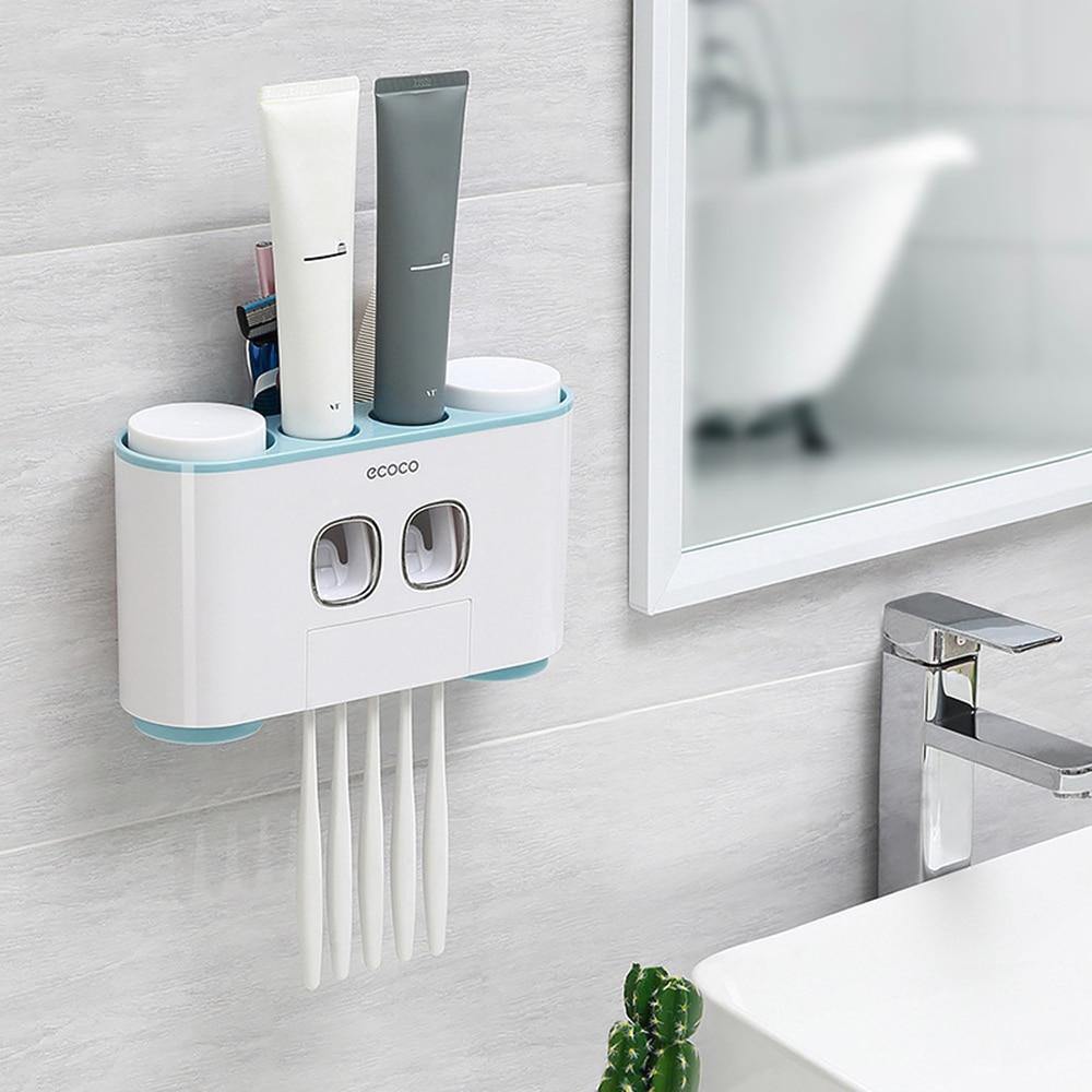 Wall-Mounted Smart Toothpaste Storage Dispenser - MaviGadget