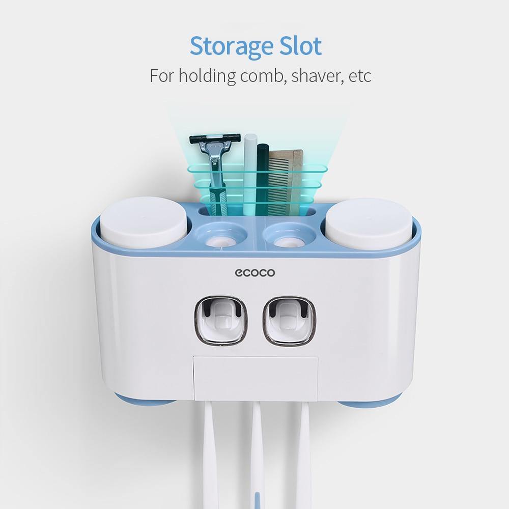 Wall-Mounted Smart Toothpaste Storage Dispenser - MaviGadget