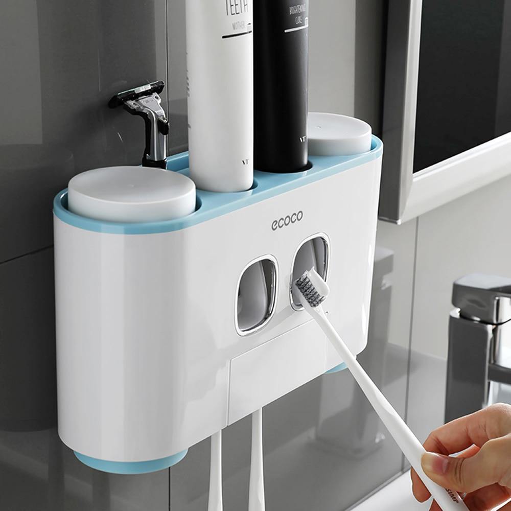 Wall-Mounted Smart Toothpaste Storage Dispenser - MaviGadget