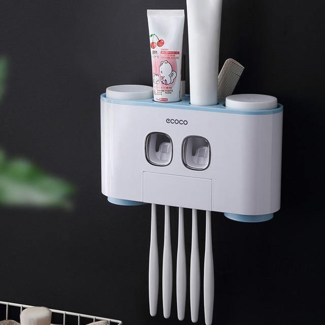 Wall-Mounted Smart Toothpaste Storage Dispenser - MaviGadget