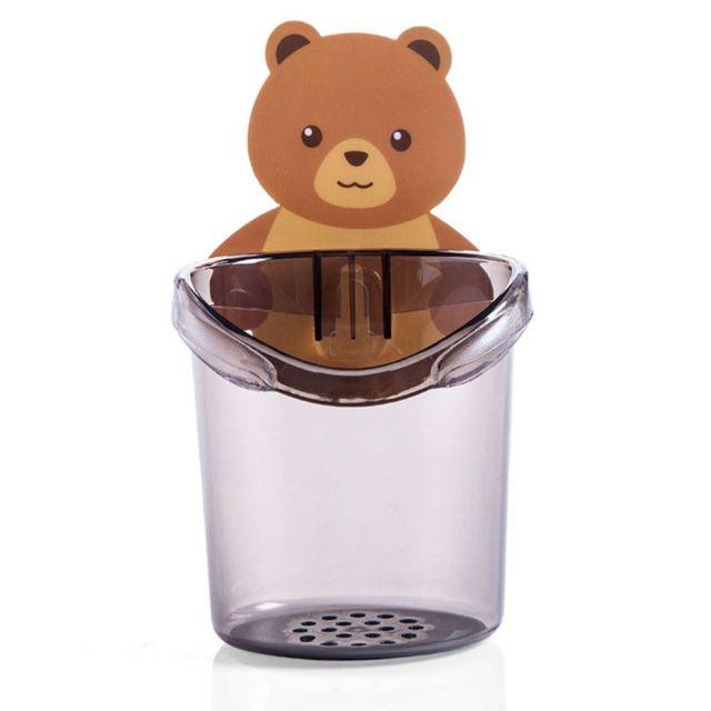 Wall-Mounted Sticky Bear Toothbrush Holder