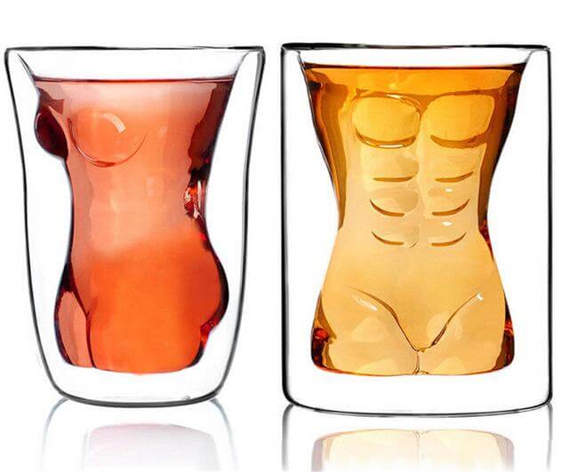 Sexy Lady Men Durable Double Wall Whiskey Glasses - MaviGadget