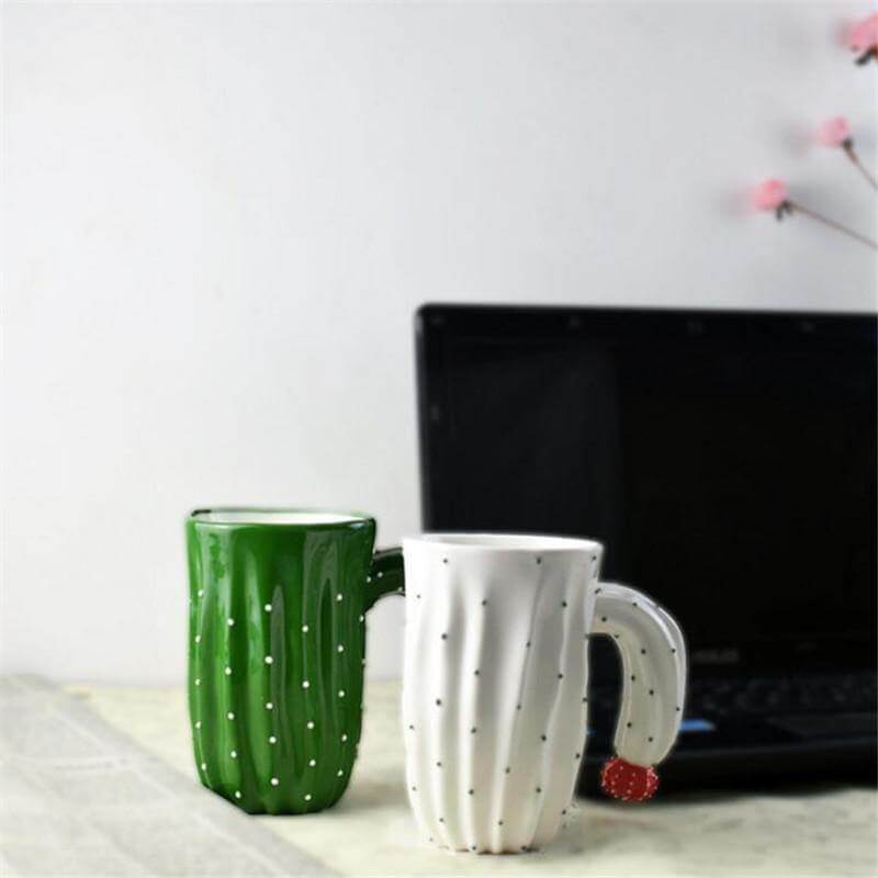 3D Cactus Style Ceramic Coffee Mugs - MaviGadget