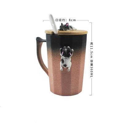 3D Climbing Bulldog Ceramic Mugs - MaviGadget